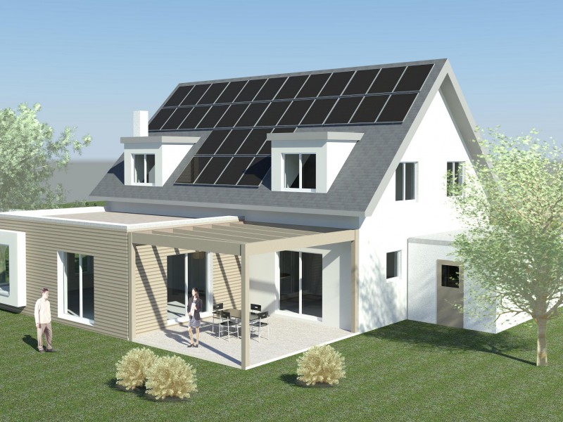 Neubau des ersten Sonnenhauses in Osnabrück