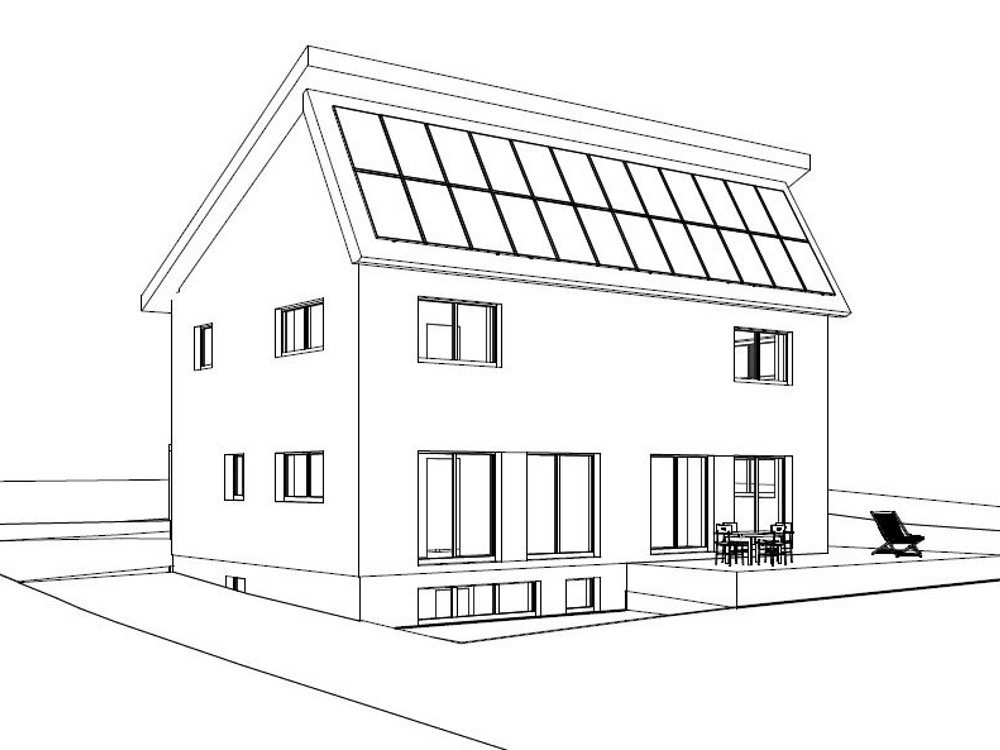 Neubau eines Einfamilien-Sonnenhauses in Rheden